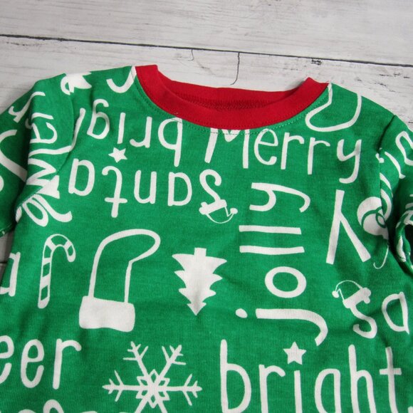 Carter's Pajama Set Boy's Size 2T Christmas Holiday Unisex Family - Picture 4 of 5